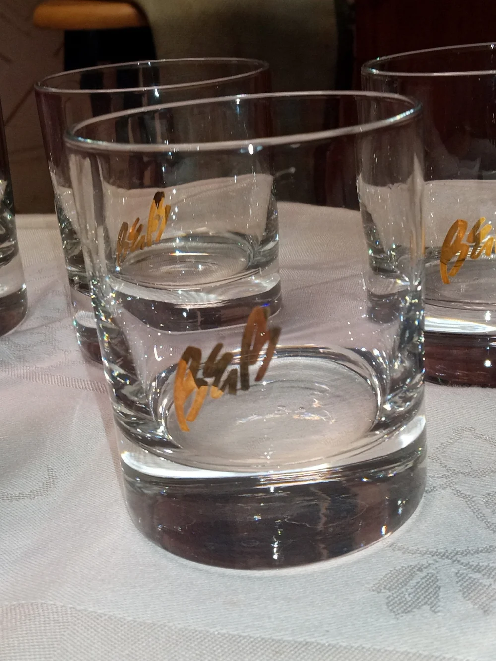 vintage B&B (Bénédictine & Brandy) Liqueur old-fashioned/rocks glasses